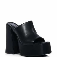 AZALEA WANG SHEBA CHUNKY SANDAL IN BLACK -Sewing Down South shop azalea wang sheba chunky sandal in black black 3 3