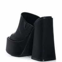 AZALEA WANG SHEBA CHUNKY SANDAL IN BLACK -Sewing Down South shop azalea wang sheba chunky sandal in black black 4 4