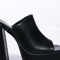 AZALEA WANG SHEBA CHUNKY SANDAL IN BLACK -Sewing Down South shop azalea wang sheba chunky sandal in black black 5 5