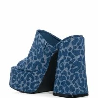 AZALEA WANG SHEBA CHUNKY SANDAL IN DENIM -Sewing Down South shop azalea wang sheba chunky sandal in denim denim 4 4