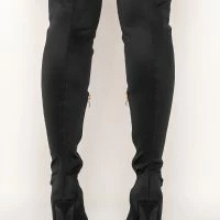 AZALEA WANG SHEER LUCK STILETTO BOOT IN BLACK -Sewing Down South shop azalea wang sheer luck stiletto boot in black black 4 4