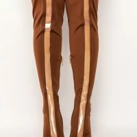 AZALEA WANG SHEER LUCK STILETTO BOOT IN BROWN -Sewing Down South shop azalea wang sheer luck stiletto boot in brown brown 3 3