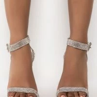 AZALEA WANG SHINE ON BABE CHUNKY SANDAL IN SILVER -Sewing Down South shop azalea wang shine on babe chunky sandal in silver silver 3 3