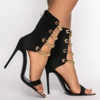 AZALEA WANG SHOW YOU THE WORLD STILETTO BOOTIE IN BLACK