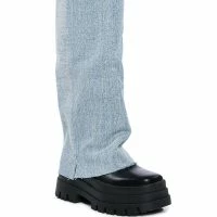 AZALEA WANG SHURI DENIM FOLD OVER BOOT -Sewing Down South shop azalea wang shuri denim fold over boot denim 3 3