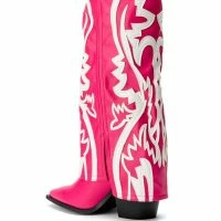 AZALEA WANG SIMPLY BELOW THE KNEE WESTERN BOOTIE IN PINK -Sewing Down South shop azalea wang simply below the knee western bootie in pink pink 4 4