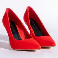 AZALEA WANG SIMPLY CHIC STILETTO PUMP IN RED -Sewing Down South shop azalea wang simply chic stiletto pump in red red 4 4 1