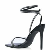 AZALEA WANG SITKA EMBELLISHED STILETTO SANDAL IN BLACK -Sewing Down South shop azalea wang sitka embellished stiletto snadal in black black 4 4