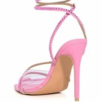 AZALEA WANG SITKA EMBELLISHED STILETTO SNADAL IN PINK -Sewing Down South shop azalea wang sitka embellished stiletto snadal in pink pink 4 4