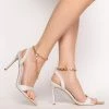 AZALEA WANG SLOW MOTION STILETTO SANDAL IN WHITE