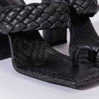 AZALEA WANG SOMETHING ABOUT YOU CHUNKY SANDAL IN BLACK -Sewing Down South shop azalea wang something about you chunky sandal in black black 6 6