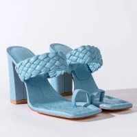 AZALEA WANG SOMETHING ABOUT YOU CHUNKY SANDAL IN BLUE -Sewing Down South shop azalea wang something about you chunky sandal in blue blue 4 4