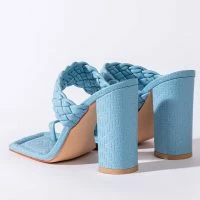 AZALEA WANG SOMETHING ABOUT YOU CHUNKY SANDAL IN BLUE -Sewing Down South shop azalea wang something about you chunky sandal in blue blue 5 5