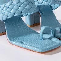 AZALEA WANG SOMETHING ABOUT YOU CHUNKY SANDAL IN BLUE -Sewing Down South shop azalea wang something about you chunky sandal in blue blue 6 6