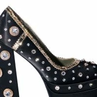 AZALEA WANG SOMETHING NEW SATIN PUMP IN BLACK -Sewing Down South shop azalea wang something new satin pump in black black 5 5