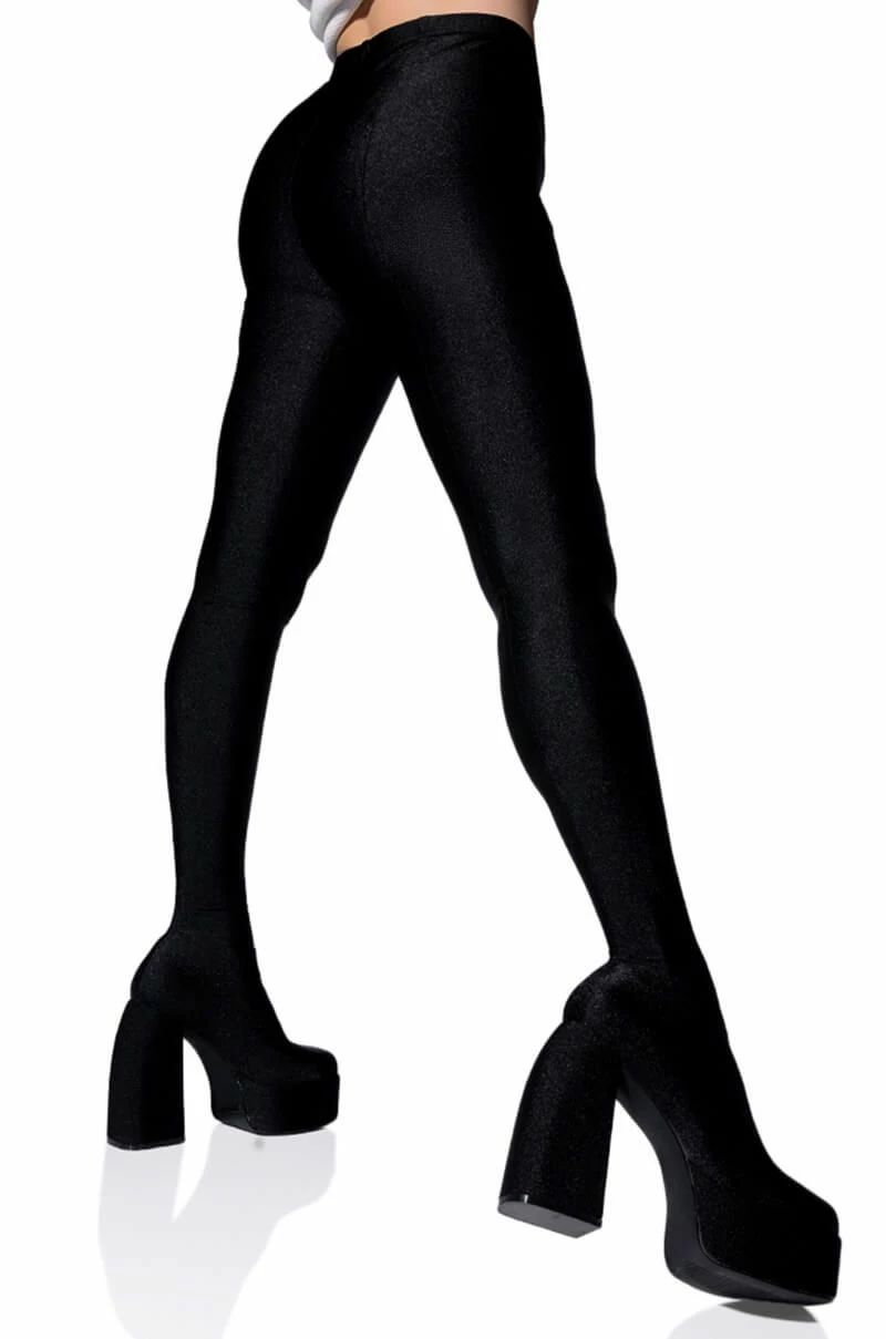 AZALEA WANG STAR STRETCH CHUNKY HEEL PANT BOOT IN BLACK 1 AZALEA WANG STAR STRETCH CHUNKY HEEL PANT BOOT IN BLACK