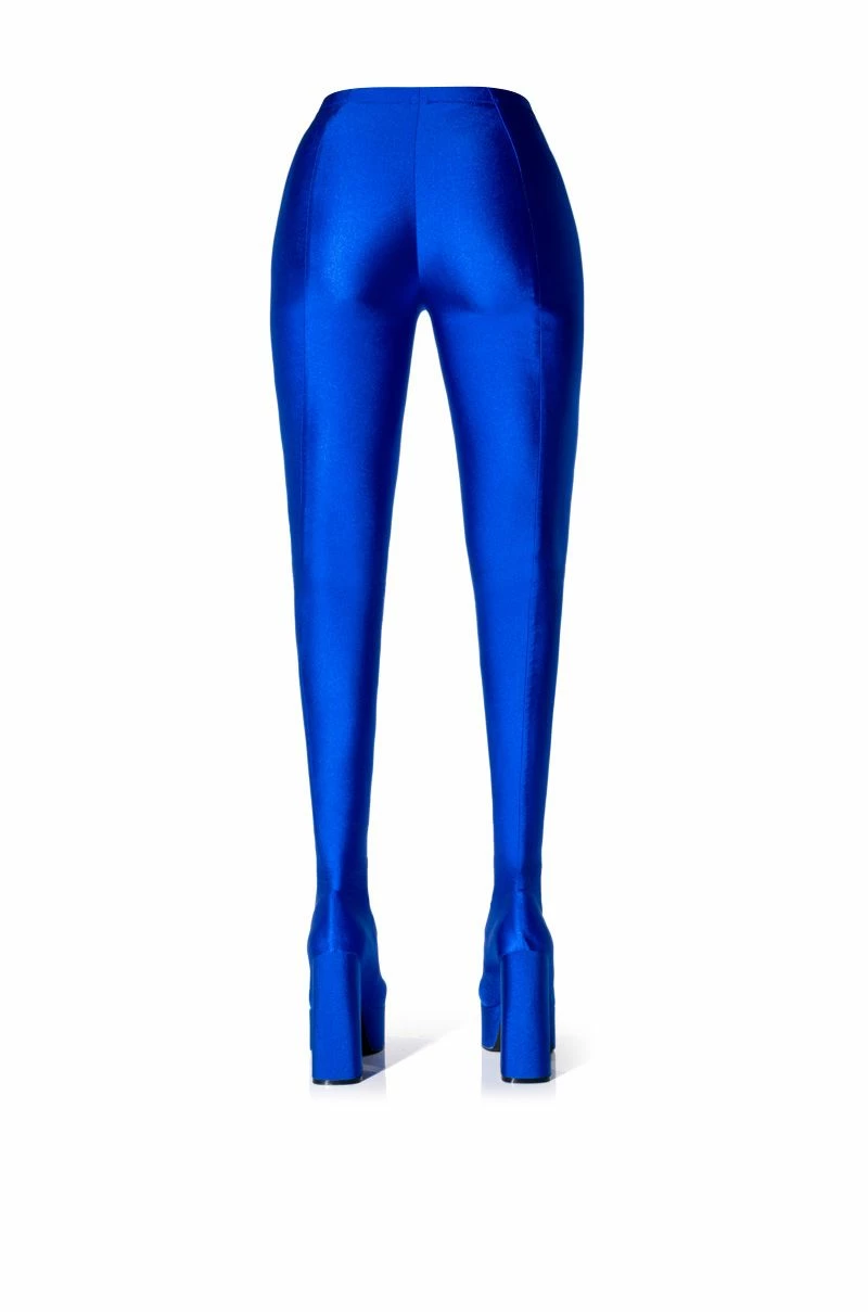 AZALEA WANG STAR STRETCH CHUNKY HEEL PANT BOOT IN BLUE 5 AZALEA WANG STAR STRETCH CHUNKY HEEL PANT BOOT IN BLUE - Image 5