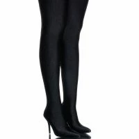 AZALEA WANG STAR STRETCH LOVE STRUCK ULTRA THIGH HIGH STILETTO BOOT IN BLACK