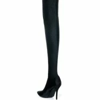 AZALEA WANG STAR STRETCH LOVE STRUCK ULTRA THIGH HIGH STILETTO BOOT IN BLACK -Sewing Down South shop azalea wang star stretch love struck ultra thigh high stiletto boot in black black 6 6