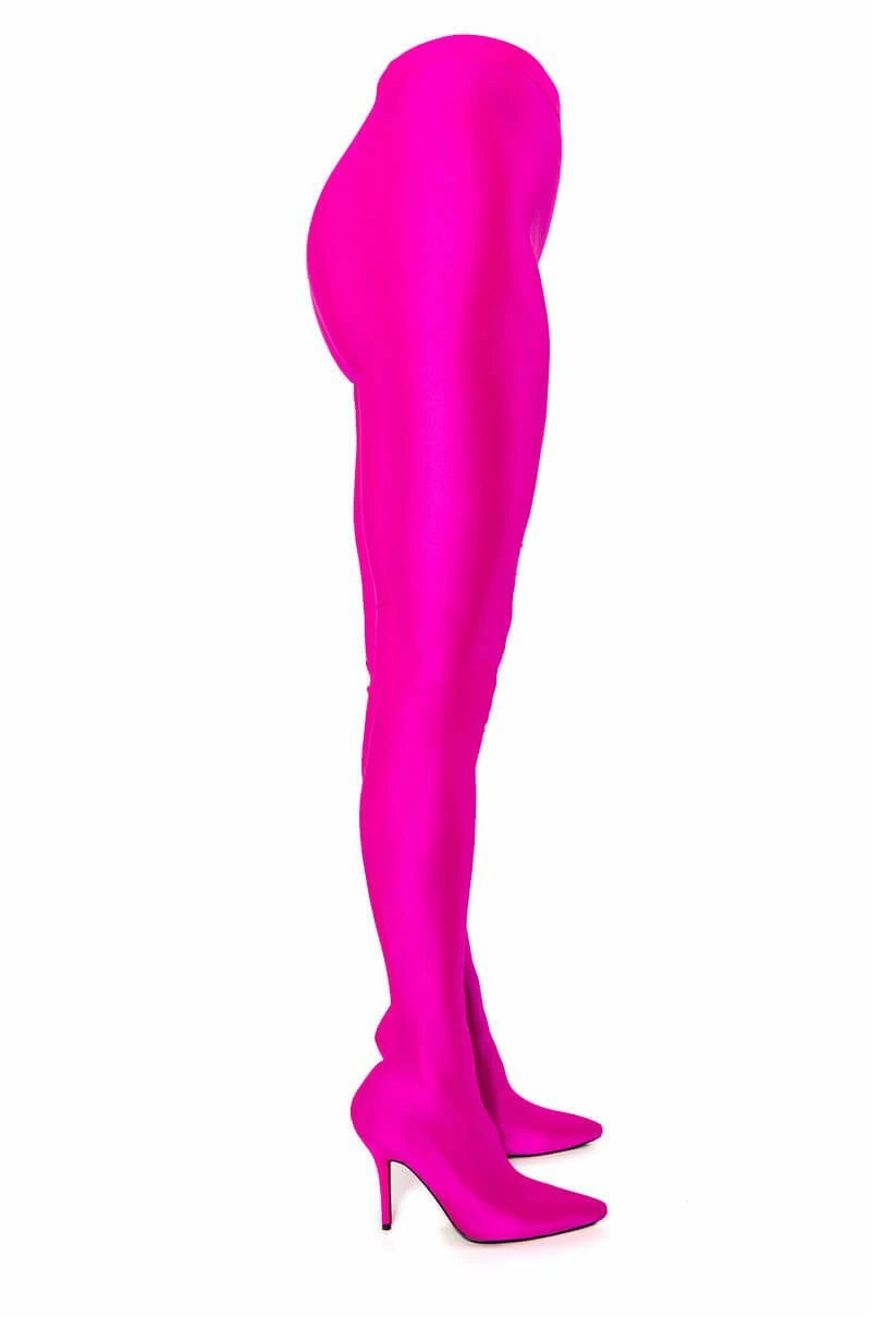 AZALEA WANG STAR STRETCH STILETTO PANT BOOT IN FUCHSIA 9 AZALEA WANG STAR STRETCH STILETTO PANT BOOT IN FUCHSIA - Image 9