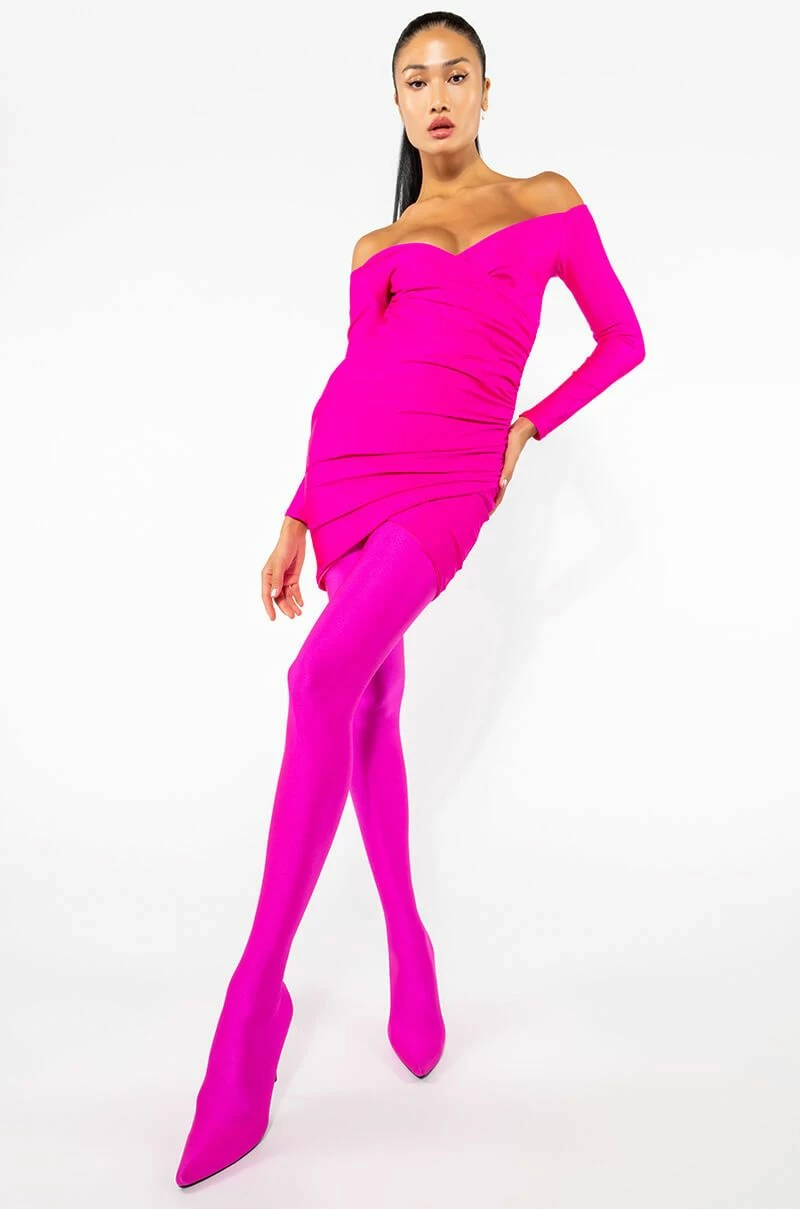 AZALEA WANG STAR STRETCH STILETTO PANT BOOT IN FUCHSIA 3 AZALEA WANG STAR STRETCH STILETTO PANT BOOT IN FUCHSIA - Image 3