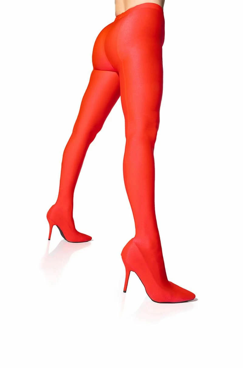 AZALEA WANG STAR STRETCH STILETTO PANT BOOT IN RED 6 AZALEA WANG STAR STRETCH STILETTO PANT BOOT IN RED - Image 6