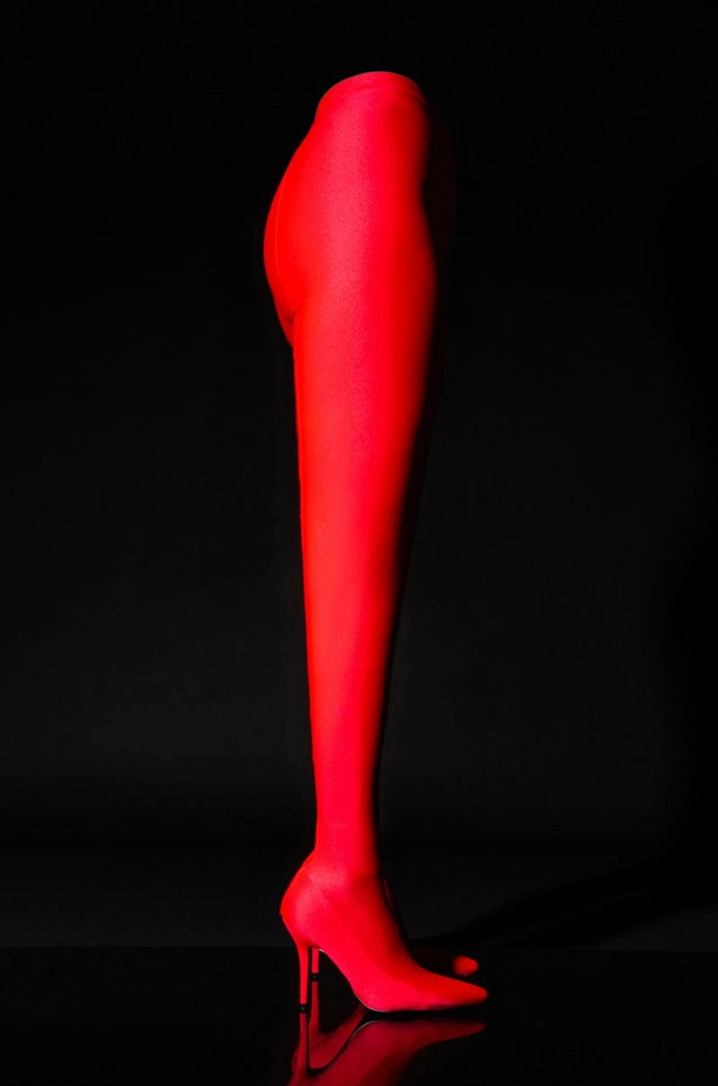 AZALEA WANG STAR STRETCH STILETTO PANT BOOT IN RED 10 AZALEA WANG STAR STRETCH STILETTO PANT BOOT IN RED - Image 10