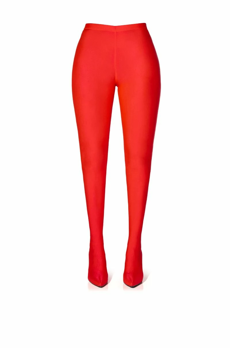 AZALEA WANG STAR STRETCH STILETTO PANT BOOT IN RED 3 AZALEA WANG STAR STRETCH STILETTO PANT BOOT IN RED - Image 3