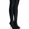 AZALEA WANG STAR STRETCH THIGH HIGH STILETTO BOOT IN BLACK