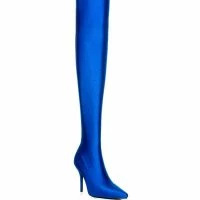 AZALEA WANG STAR STRETCH THIGH HIGH STILETTO BOOT IN BLUE -Sewing Down South shop azalea wang star stretch thigh high stiletto boot in blue blue 4 4 c1