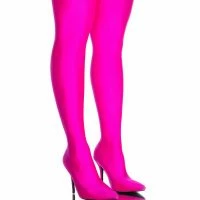 AZALEA WANG STAR STRETCH THIGH HIGH STILETTO BOOT IN FUCHSIA -Sewing Down South shop azalea wang star stretch thigh high stiletto boot in fuchsia fuchsia 5 5 c1