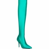 AZALEA WANG STAR STRETCH THIGH HIGH STILETTO BOOT IN GREEN -Sewing Down South shop azalea wang star stretch thigh high stiletto boot in green green 5 5