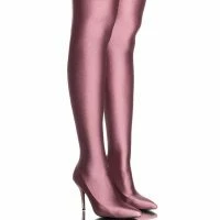 AZALEA WANG STAR STRETCH THIGH HIGH STILETTO BOOT IN TAUPE -Sewing Down South shop azalea wang star stretch thigh high stiletto boot in taupe taupe 3 3 c1 c1