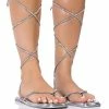 AZALEA WANG STARSTRUCK SILVER PU SANDAL