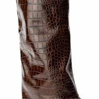 AZALEA WANG STUCK ON YOU FOLD OVER WEDGE BOOT IN BROWN CROC -Sewing Down South shop azalea wang stuck on you fold over wedge boot in brown croc brown croc 5 5