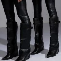 AZALEA WANG STUCK ON YOU WEDGE BOOT IN BLACK -Sewing Down South shop azalea wang stuck on you wedge boot in black black 2 2 c1 c1 c1