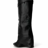 AZALEA WANG STUCK ON YOU WEDGE BOOT IN BLACK -Sewing Down South shop azalea wang stuck on you wedge boot in black black 4 4 c1 c1