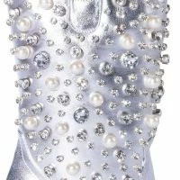 AZALEA WANG SUCH AN ORIGINAL RHINESTONE PEARL WESTERN BOOTIE IN SILVER -Sewing Down South shop azalea wang such an original rhinestone pearl western bootie in silver silver 5 5