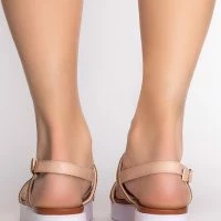 AZALEA WANG SUGAR AND SPICE EMBELLISHED TWO STRAP FLATFORM SANDALS -Sewing Down South shop azalea wang sugar and spice embellished two strap flatform sandals nude 4 4