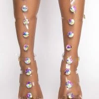 Sewing Down South shop -Sewing Down South shop azalea wang sugar and spice stiletto sandal in hologram hologram 3 3