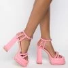 AZALEA WANG SWEET LIKE SUGAR CHUNKY SANDAL IN PINK