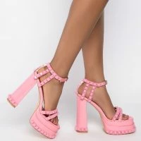 AZALEA WANG SWEET LIKE SUGAR CHUNKY SANDAL IN PINK