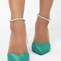 AZALEA WANG SWEET LIKE SUGAR STILETTO PUMP IN GREEN -Sewing Down South shop azalea wang sweet like sugar stiletto pump in green green 3 3