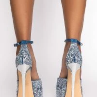 AZALEA WANG TAKE IT ALL BACK STILETTO SANDAL IN DENIM -Sewing Down South shop azalea wang take it all back stiletto sandal in denim denim 4 4