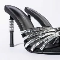 AZALEA WANG TAKE IT BACK STILETTO SANDAL IN BLACK -Sewing Down South shop azalea wang take it back stiletto sandal in black black 6 6