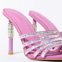 AZALEA WANG TAKE IT BACK STILETTO SANDAL IN PURPLE -Sewing Down South shop azalea wang take it back stiletto sandal in purple purple 6 6