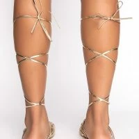 AZALEA WANG TAKE ME ON A VACATION FLAT SANDAL IN GOLD -Sewing Down South shop azalea wang take me on a vacation flat sandal in gold gold 4 4