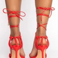 AZALEA WANG TAKE ME OUT TONIGHT STILETTO SANDAL IN RED -Sewing Down South shop azalea wang take me out tonight stiletto sandal in red red 4 4