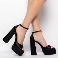 Sewing Down South shop -Sewing Down South shop azalea wang talk about it chunky sandal in black black 2 2