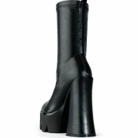 AZALEA WANG TATI CHUNKY BOOT IN BLACK -Sewing Down South shop azalea wang tati chunky boot in black black 4 4